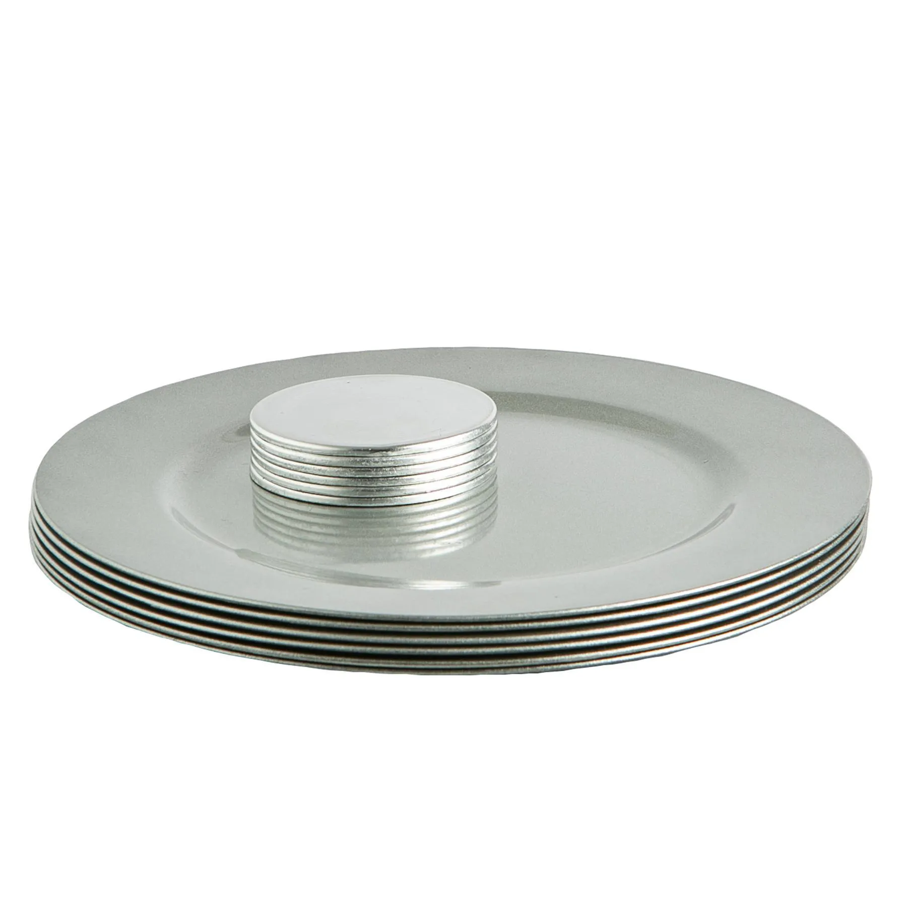 12pc Metallic Charger Plates Set - By Argon Tableware