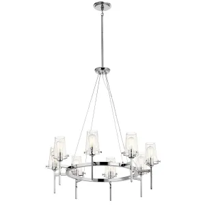 Alton 38 In. 8 Lights Chandelier Chrome Finish