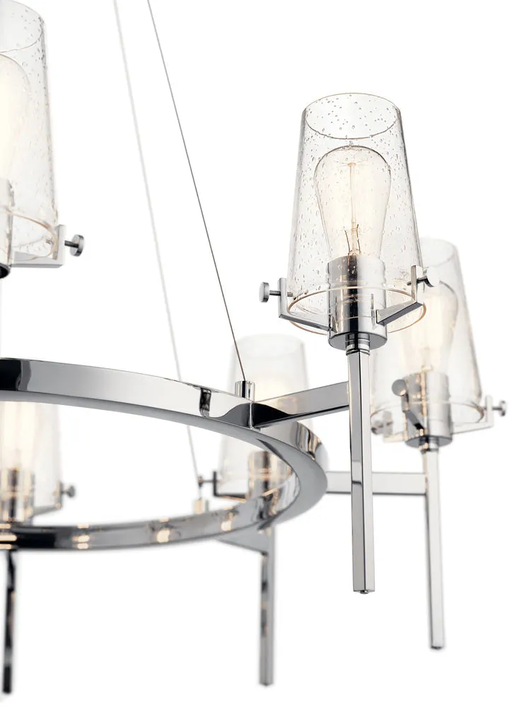 Alton 38 In. 8 Lights Chandelier Chrome Finish