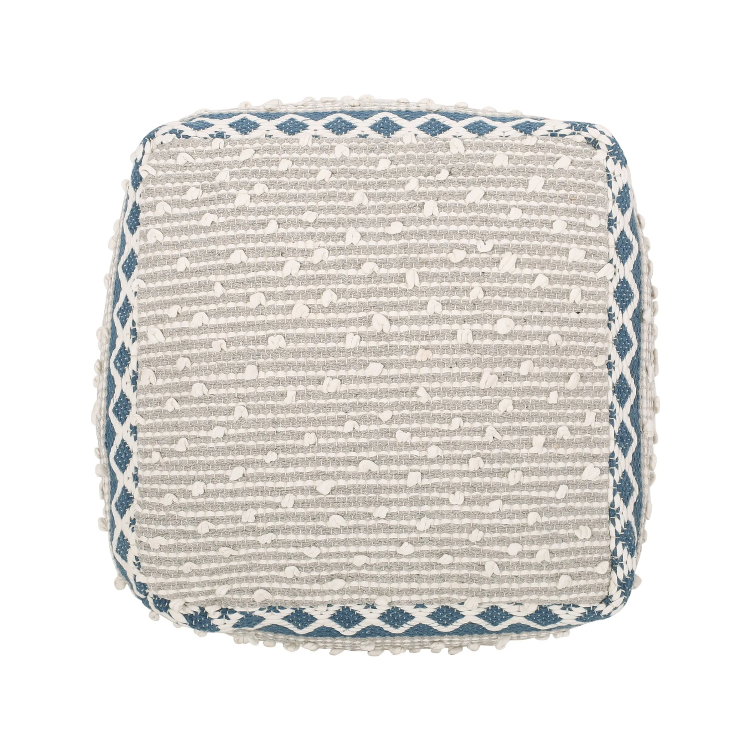 Amiyrah Hand-Crafted Cotton Cube Pouf