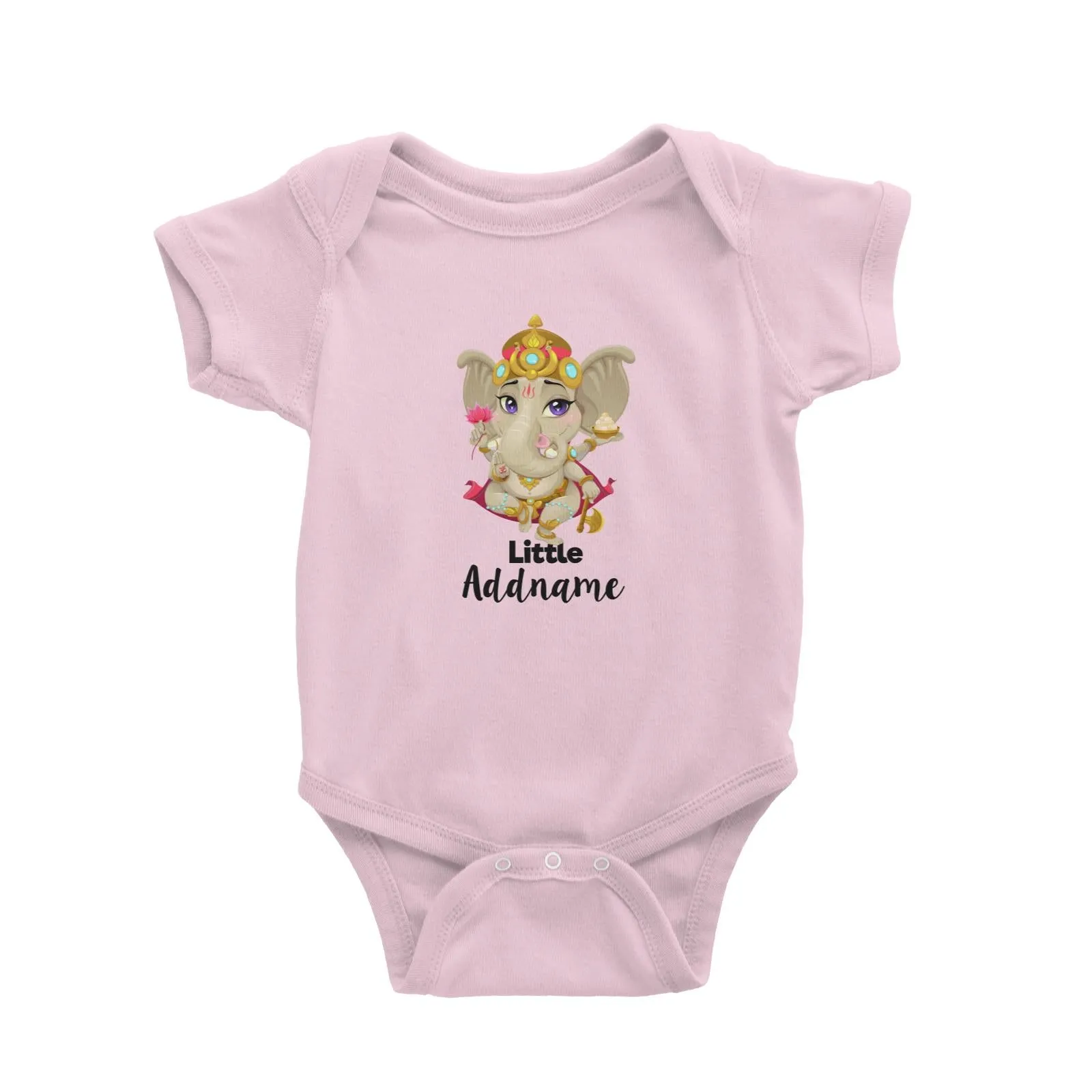 Artistic Ganesha Little Addname Baby Romper