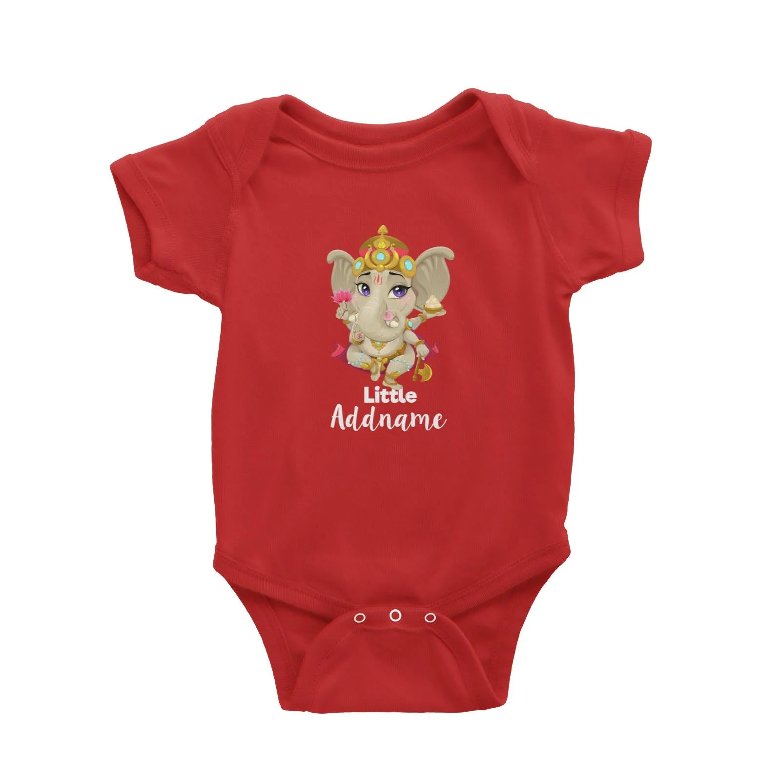 Artistic Ganesha Little Addname Baby Romper