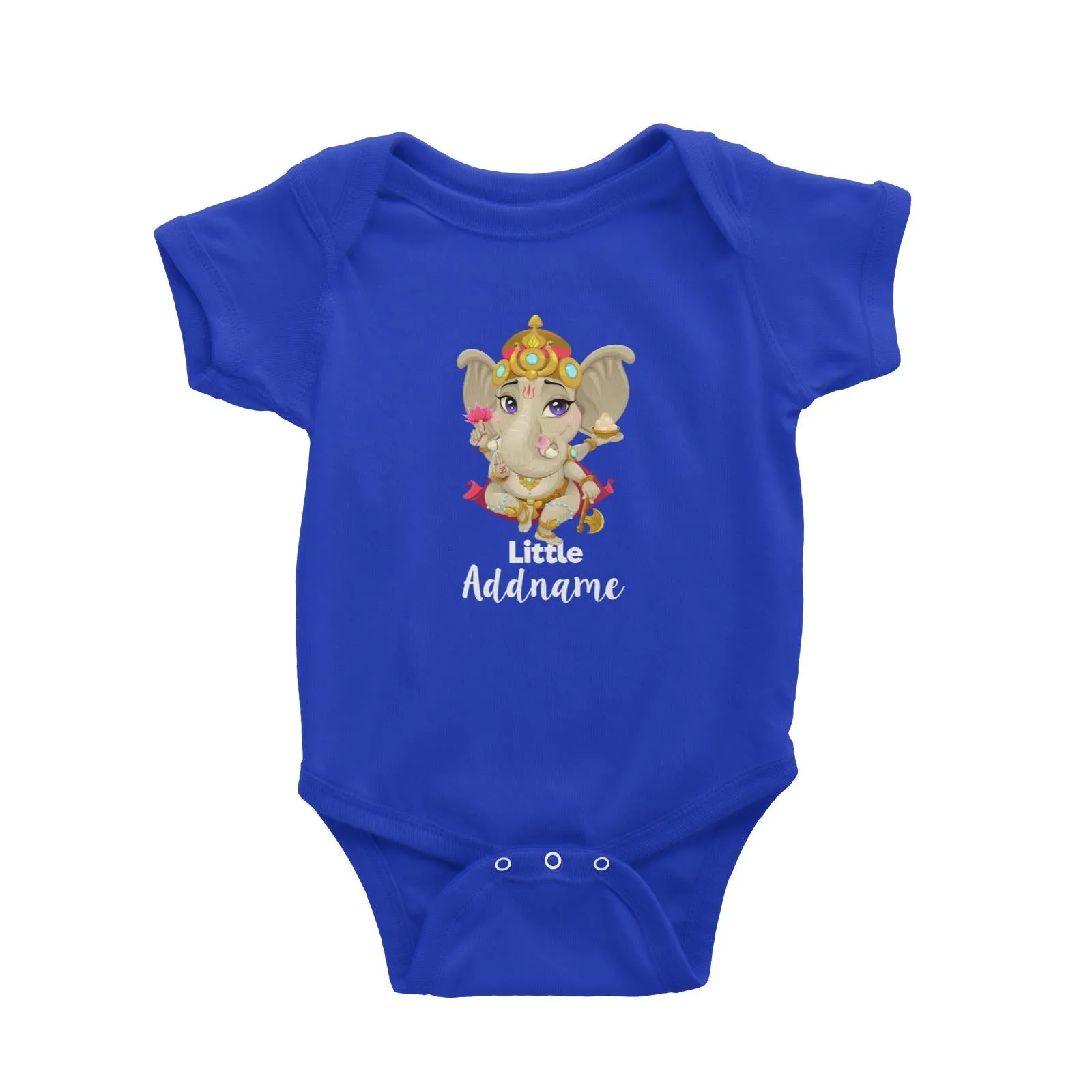 Artistic Ganesha Little Addname Baby Romper