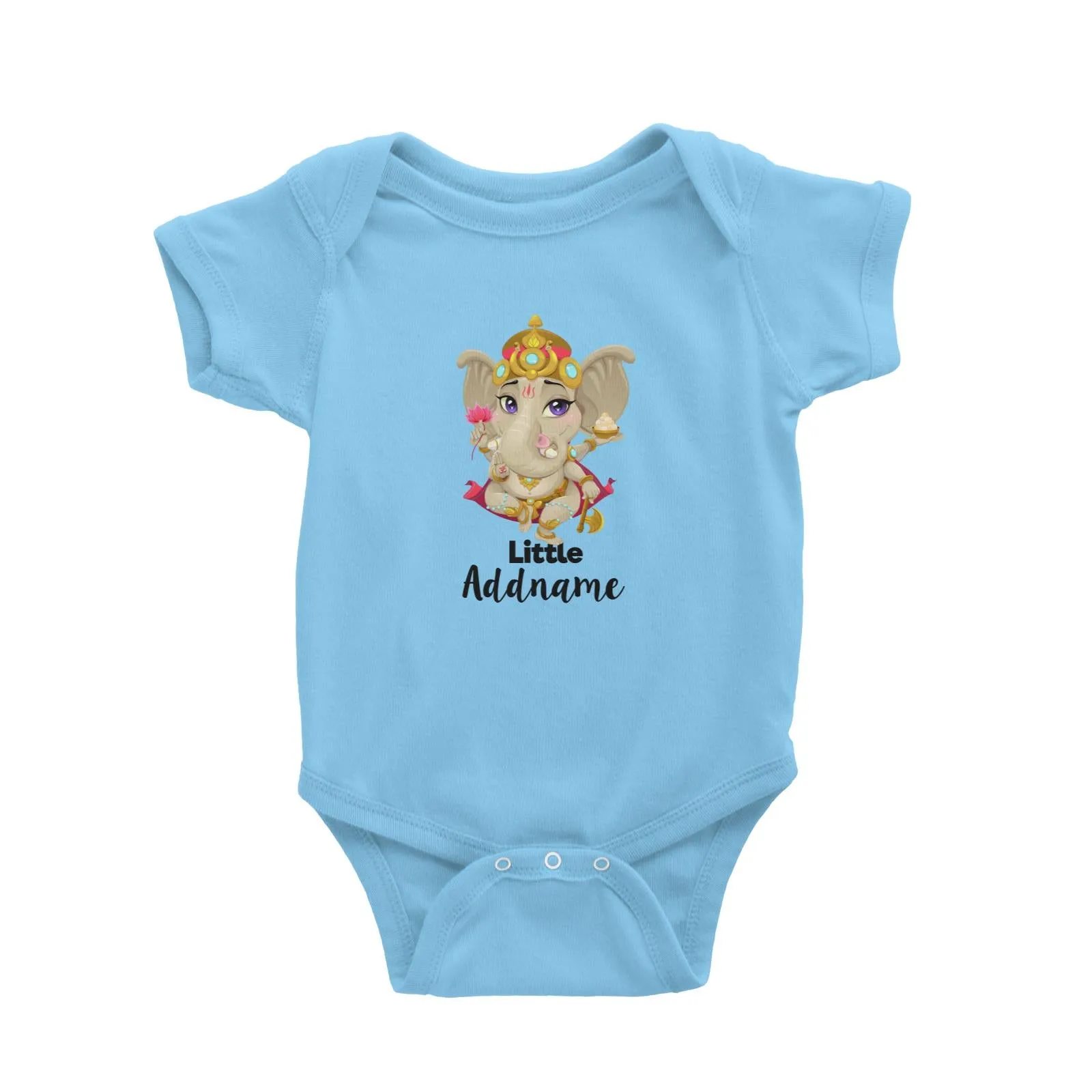 Artistic Ganesha Little Addname Baby Romper