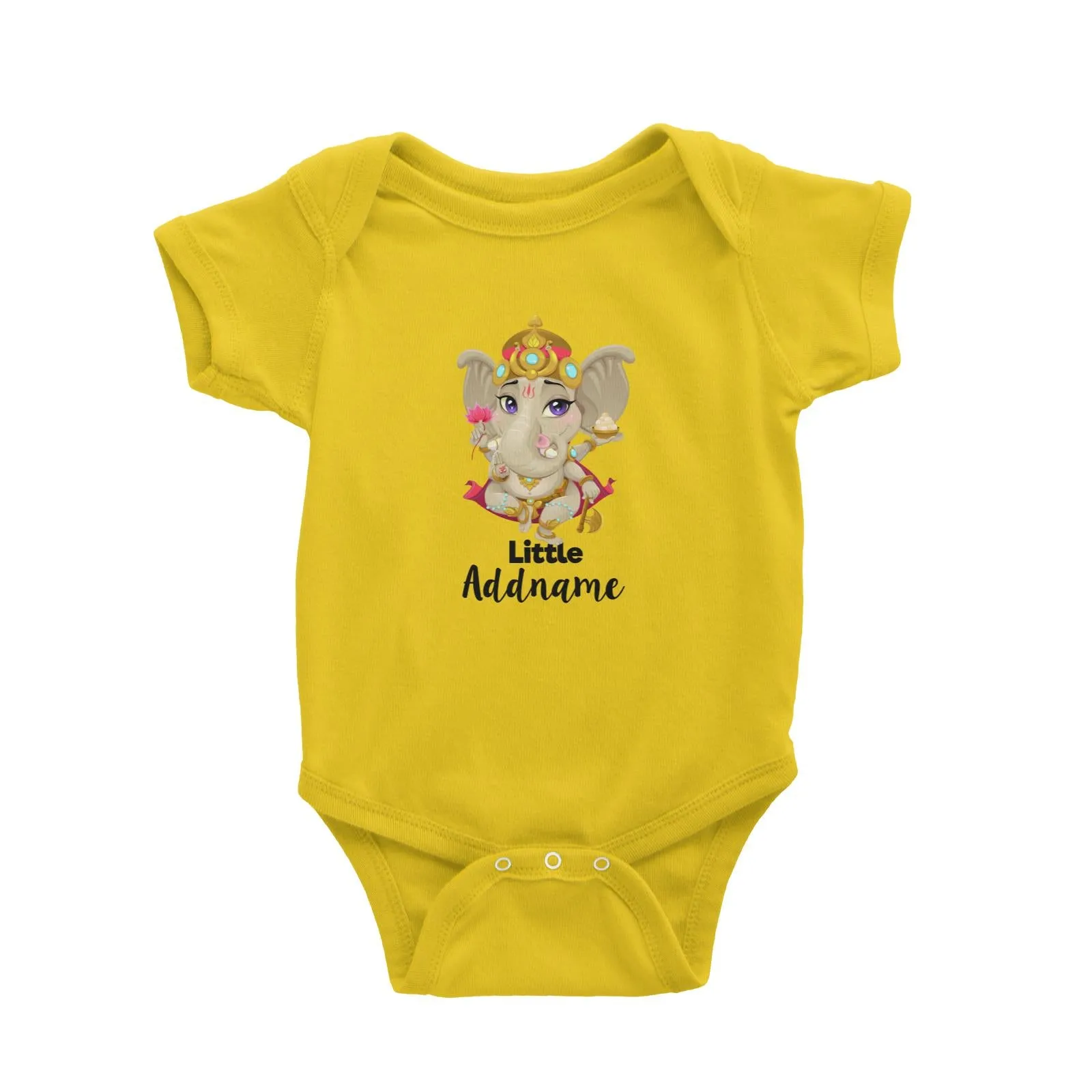 Artistic Ganesha Little Addname Baby Romper