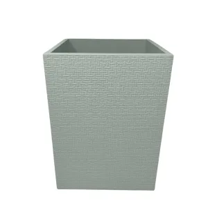 Basket Weave Wastebasket in Wallen Sea Green