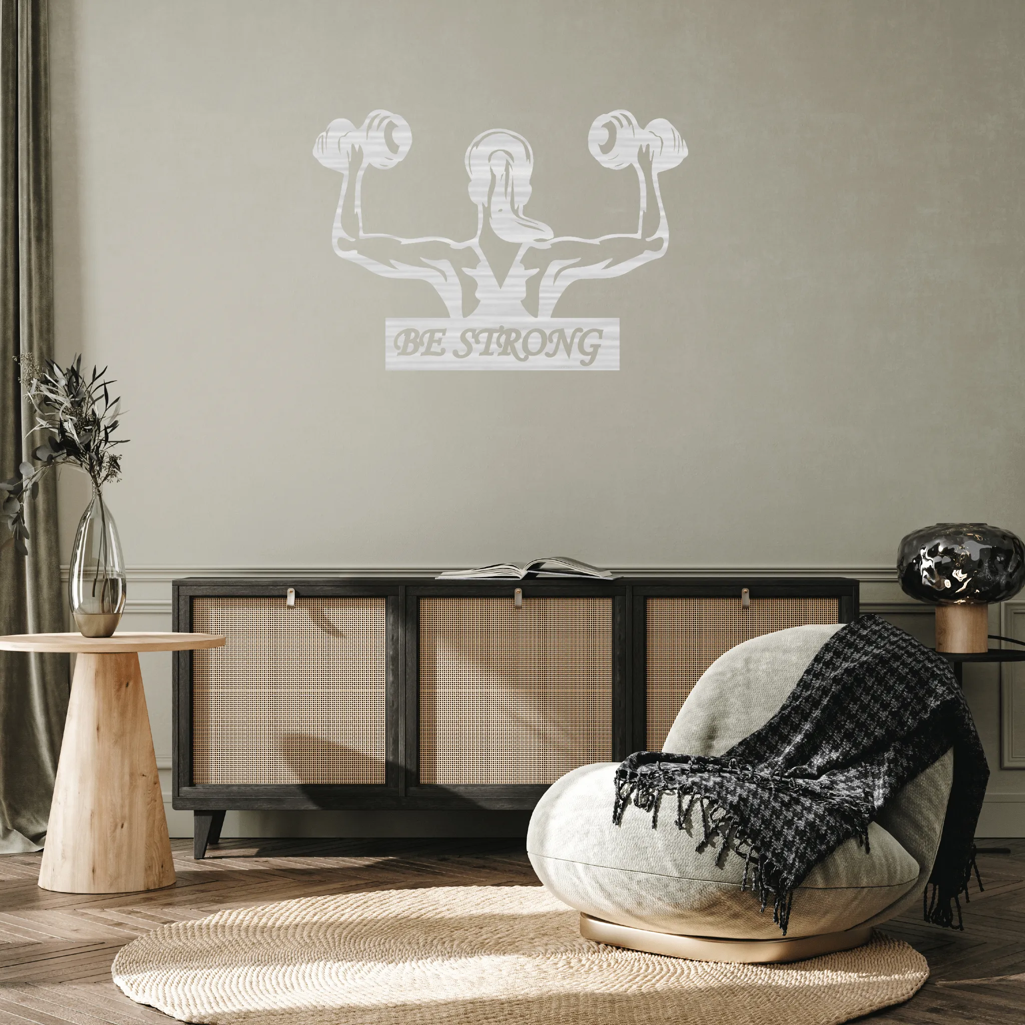 Be Strong - Metal Wall Art