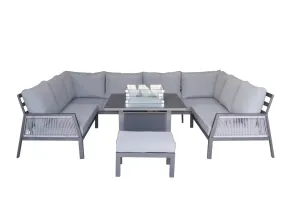 Bettina U-Shaped Sofa with Gas Fire Pit