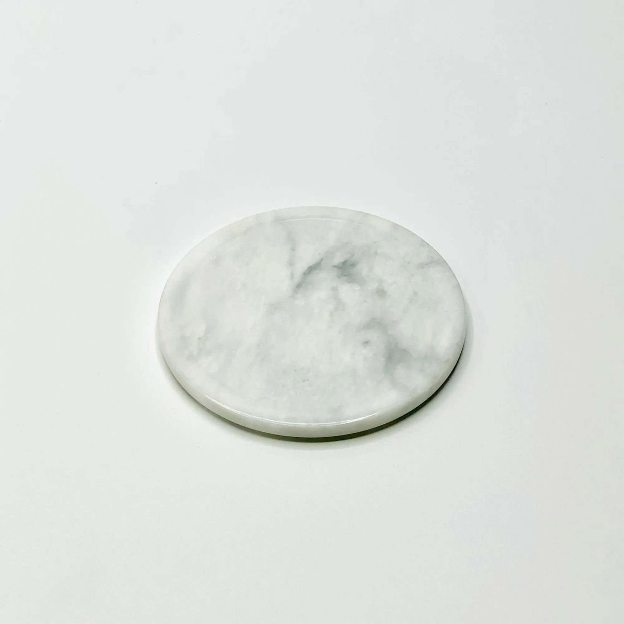 Bianca - White Marble Coasters with Marble Holder - Set of 6