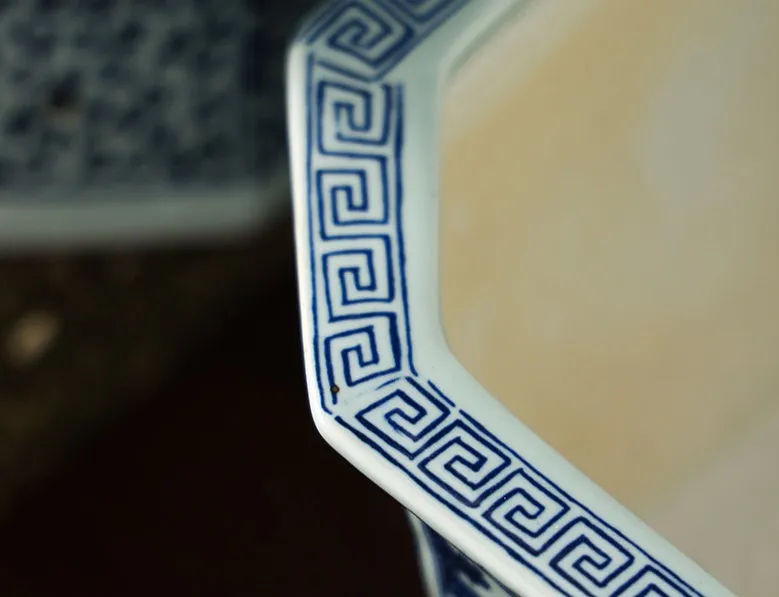 Blue and White Chinese Ceramic Plant Pot