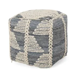 Calera Handcrafted Boho Fabric Cube Pouf