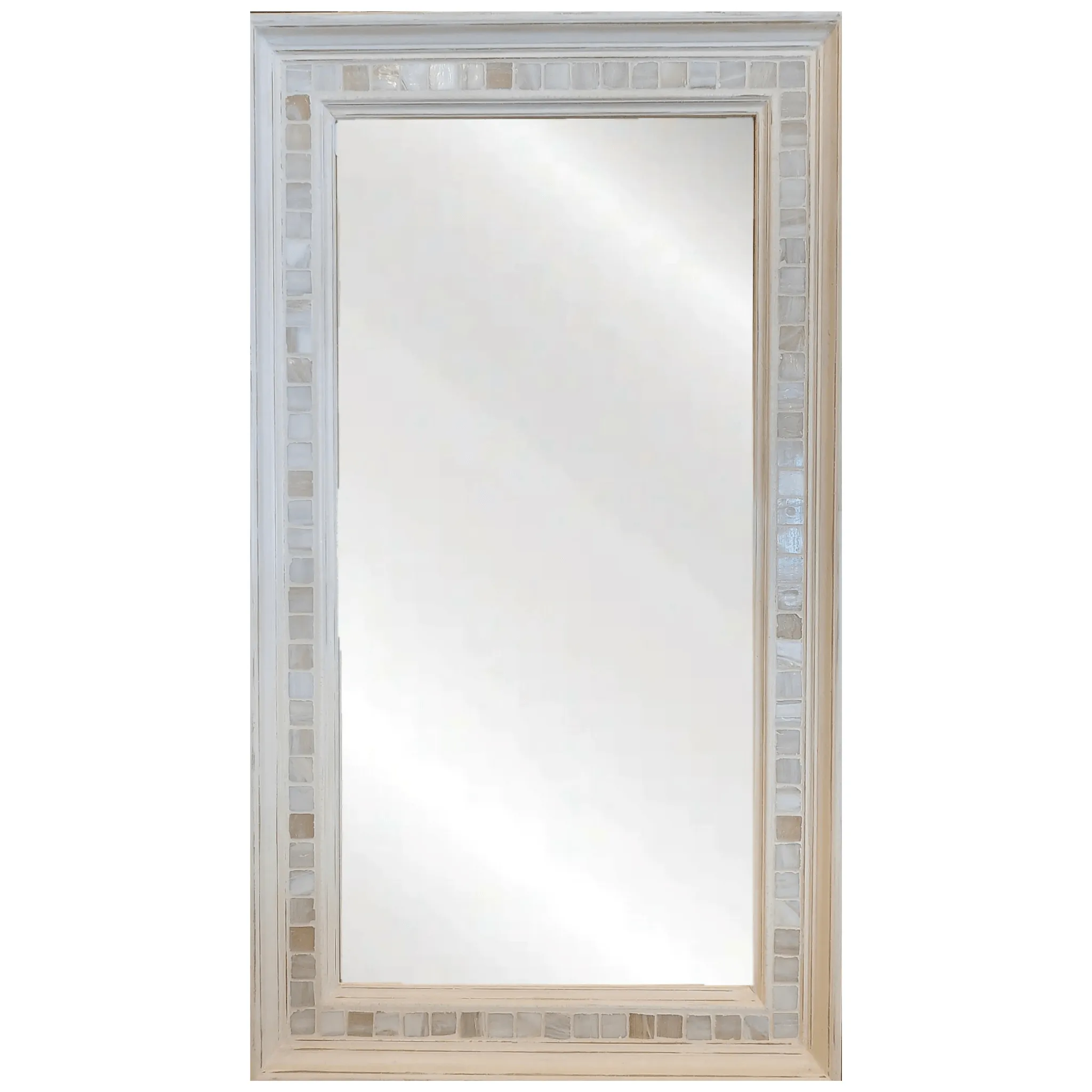 Cater Mirror in White Pearl