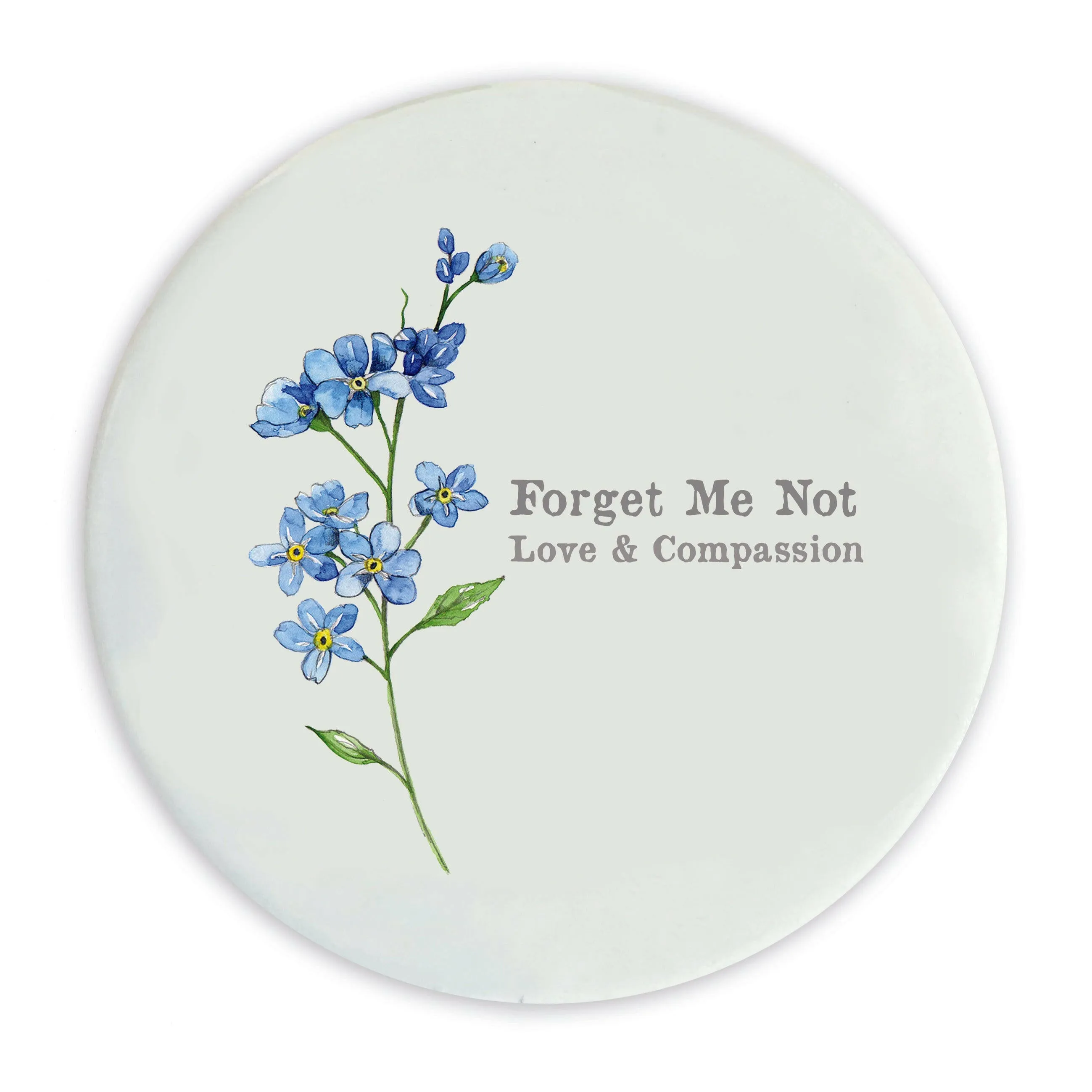 Ceramic Coaster - Flowers Forget Me Not