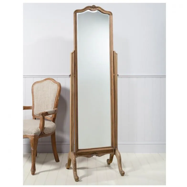 Chic Weathered Cheval Floor Mirror