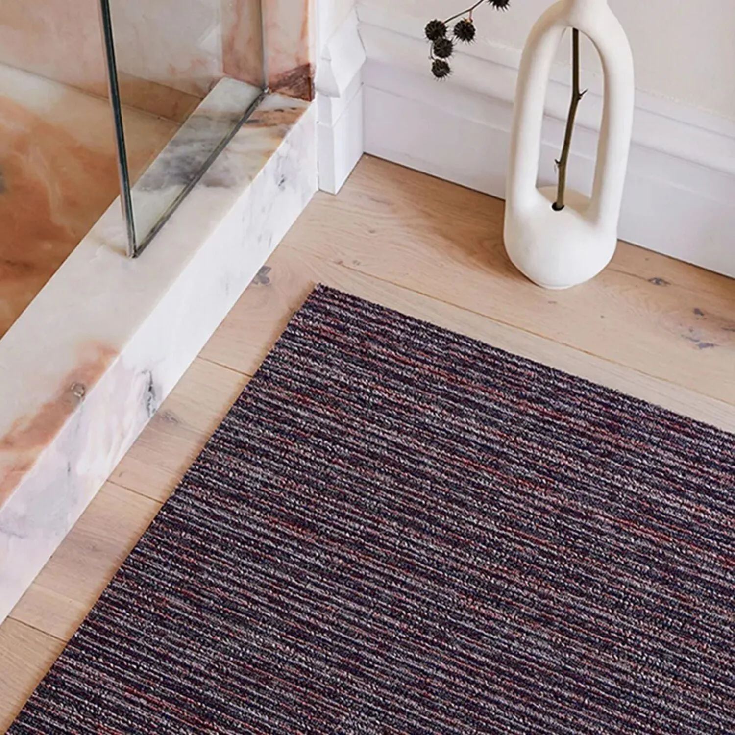 chilewich | large doormat 61x91cm (24x36") | skinny stripe mulberry