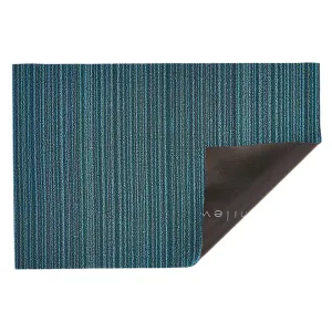 chilewich | large doormat 61x91cm (24x36") | skinny stripe turquoise