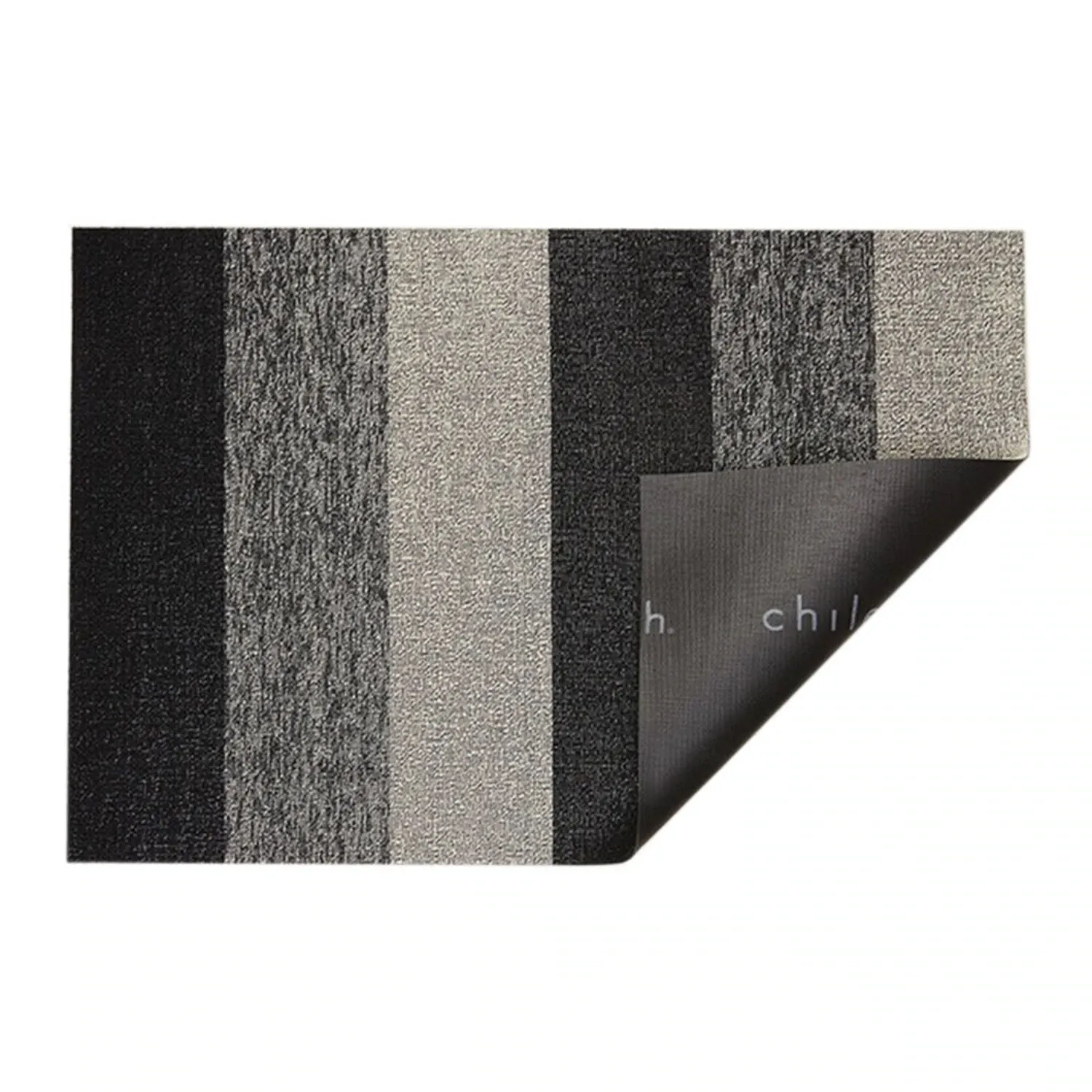 chilewich | runner mat 61x183cm (24x72") | marbled stripe salt   pepper