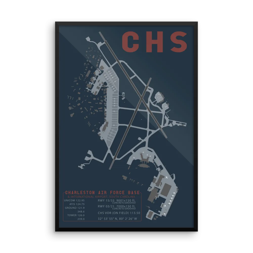 CHS Charleston Air Force Base & International Airport Layout Art