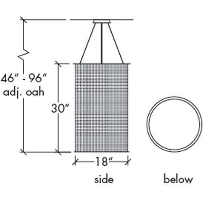 Clarus 14305-CH Indoor/Outdoor Cable Hung Pendant By Ultralights Lighting