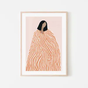 Daphnie L'orange 100cm  x 150cm Framed Poster - Natural Frame