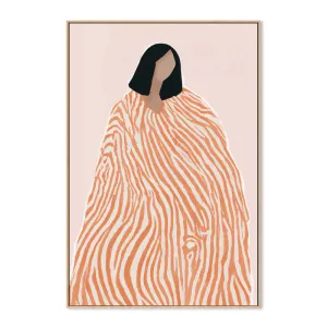 Daphnie L'orange 90cm x 135cm Framed Canvas - Natural Frame