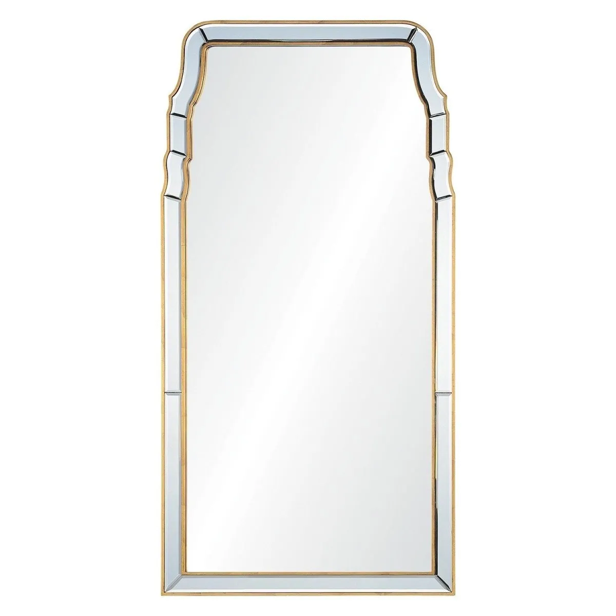 Distressed Gold Queen Anne Wall Mirror by Mirror Home