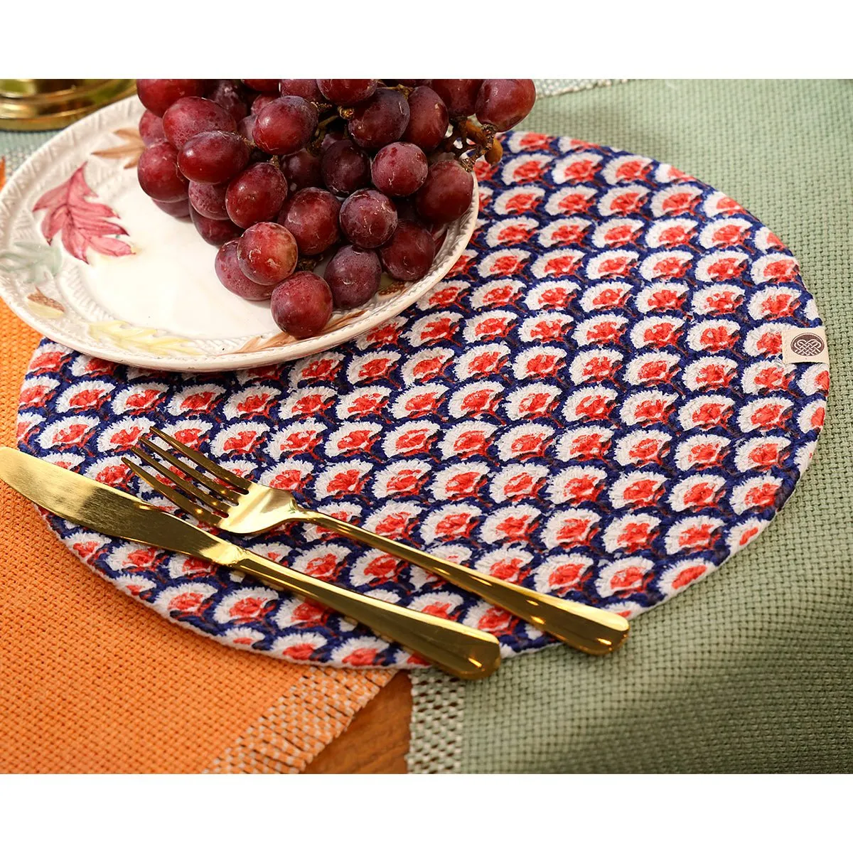 Ditsy Redupple Round Mat - Set of 2