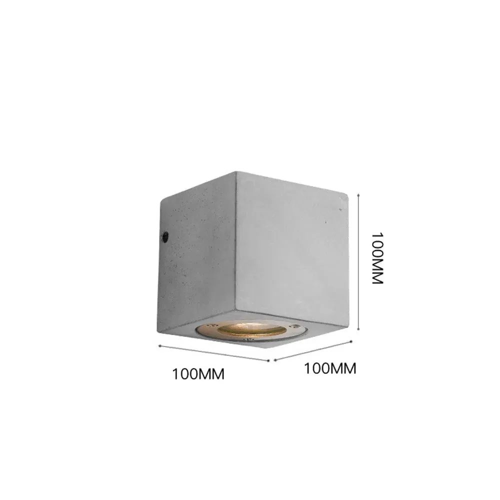 Ernarj Rectangular Twin Shine Cement Wall Lamp