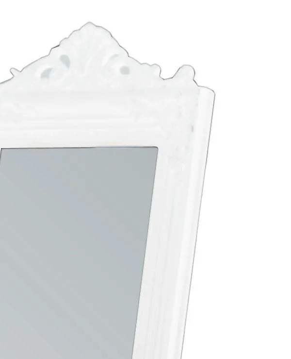 Evelyn Ornate Mirror Stand White 180cm