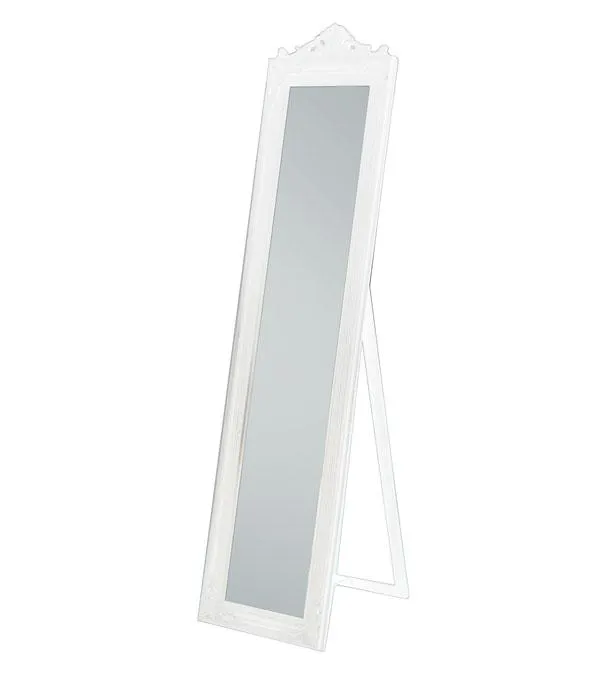 Evelyn Ornate Mirror Stand White 180cm