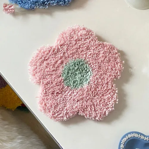 Flower Hand Tufted Coaster & Mat