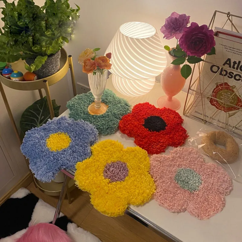 Flower Hand Tufted Coaster & Mat