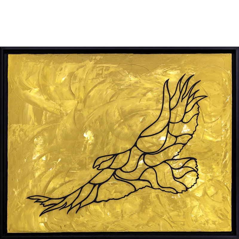 Framed Acrylic Print, Eagle - Gold; Artistic Inspirations by Debra