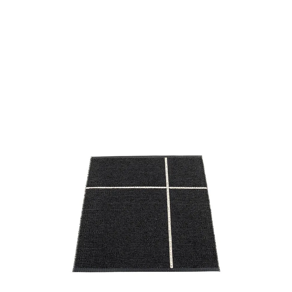 Georgica Beach Plastic Floor Mats Black/Vanilla (Multiple Sizes)