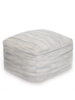 Gioia Grey Ivory Pouf