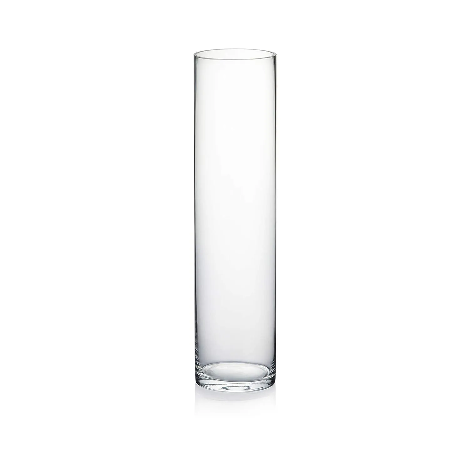 Glass vase Cylindrical Glass Vase (8 X 29 Cm, Clear)