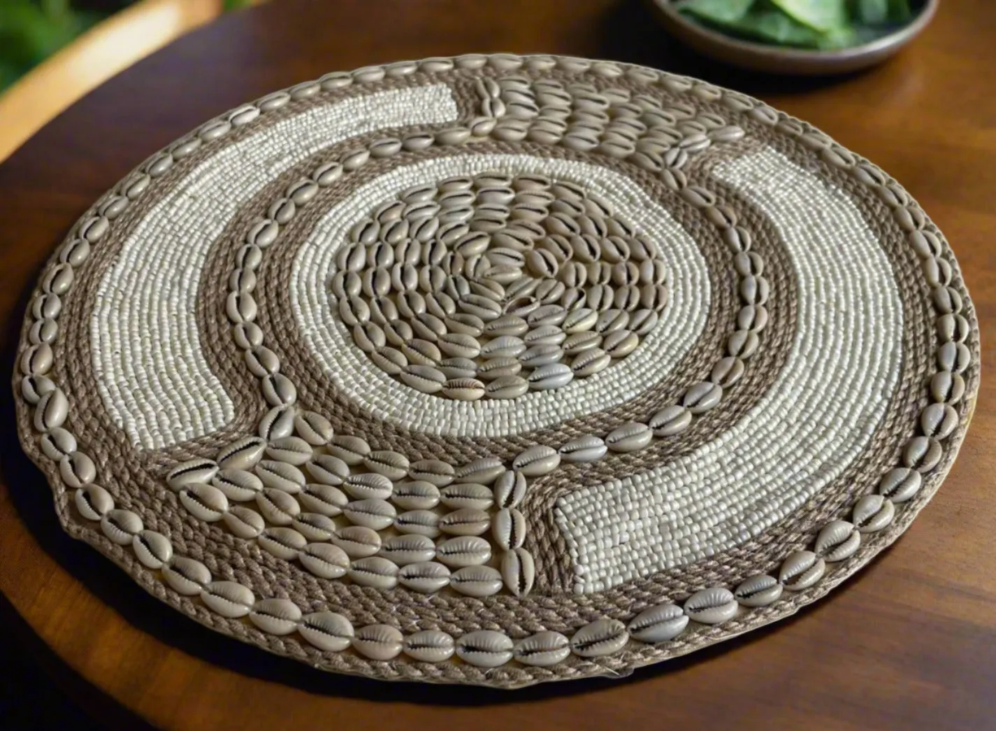 Handcrafted Beaded Pack Of 2 Placemat For Dining & Side Tables By APT