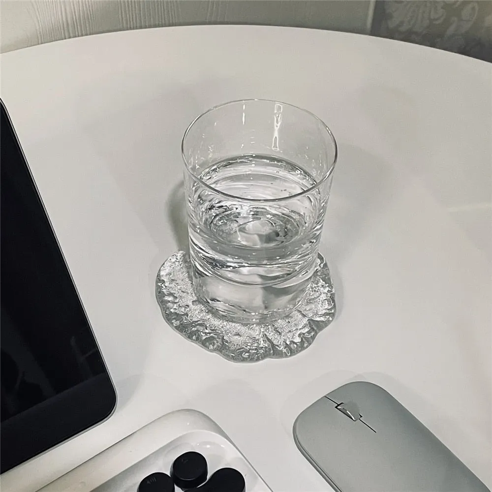 Iceberg Glass Cup & Coaster