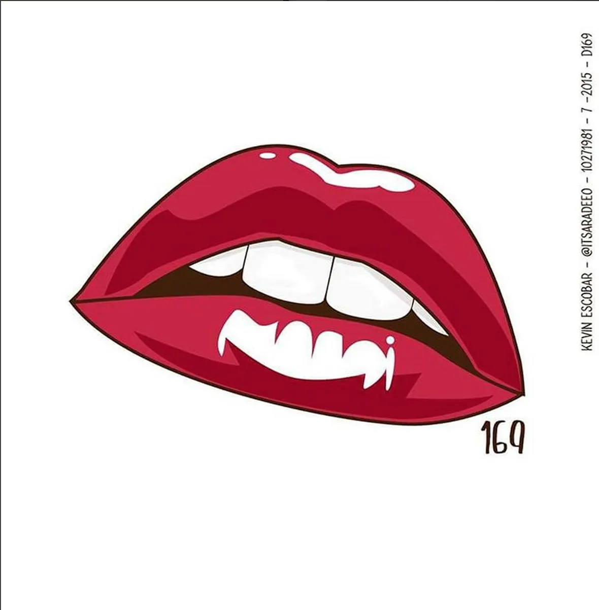 Itsaradeeo Lips Digital Art Print