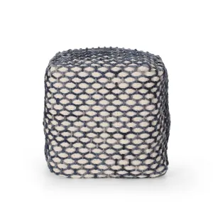 Jobe Boho Wool and Cotton Pouf