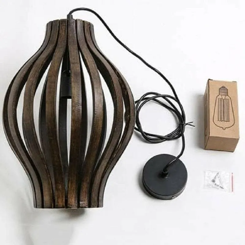 Kaory - Southeast Asian Style Retro Wooden Pendant Lamp