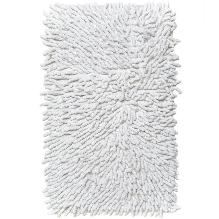 Kassatex Cotton Chenille Bath Rug – White