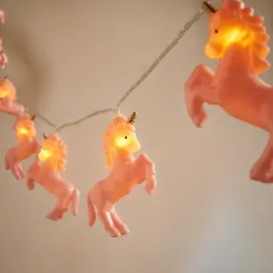 Kids Pink Unicorn LED String Lights