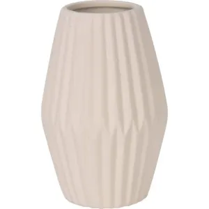 Koopman 17cm Ribbed White Vase