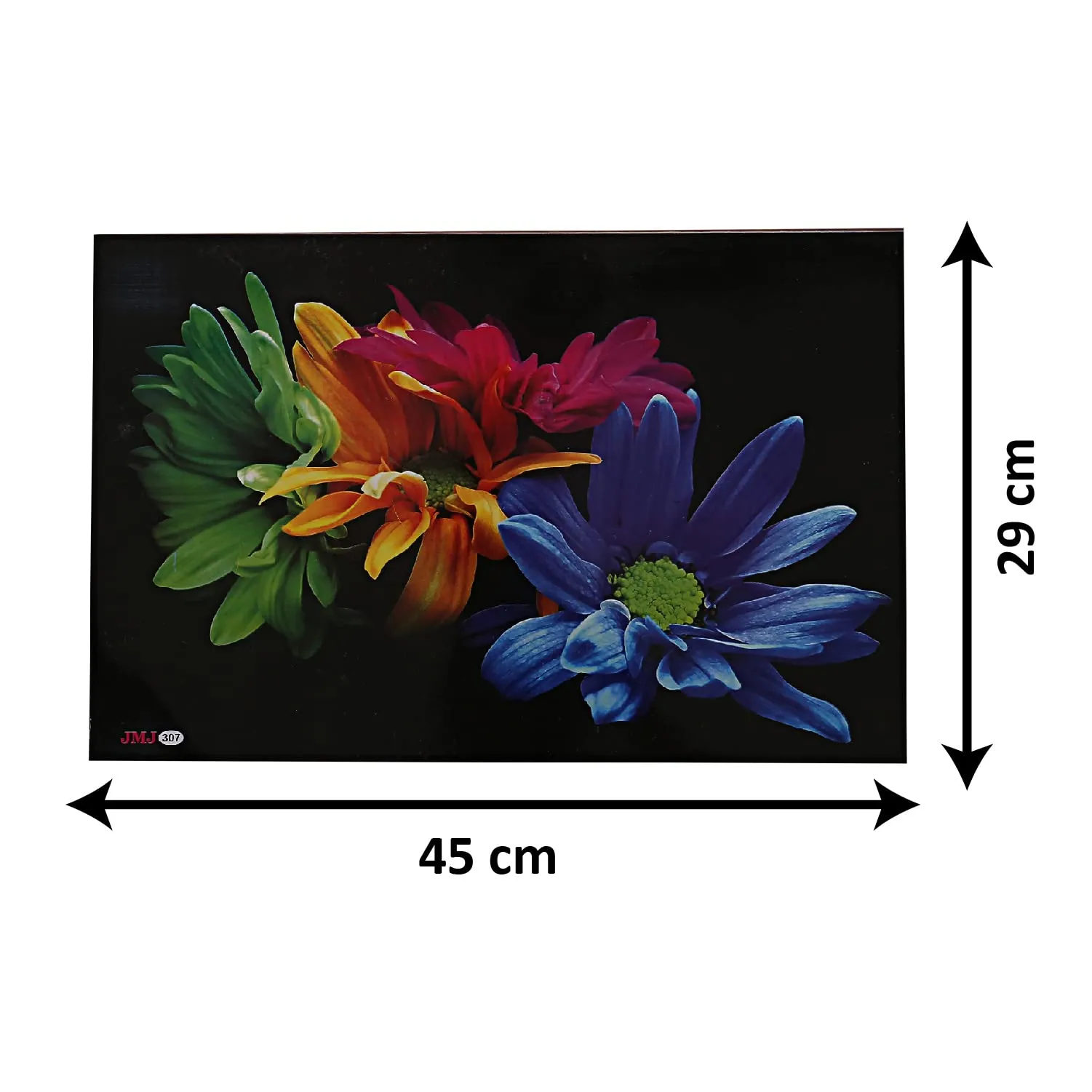 Kuber Industries Flower Printed PVC Waterproof, Oil Proof, Easy to Clean Placemats Table Mats for Dining(Set of 4, Multicolour, Polyvinyl Chloride)|Stylish and Functional Dining Table Accessories