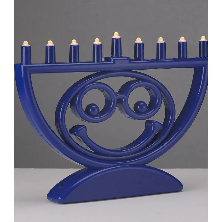 LED Chanukah Menorah "MENOJI" Battery Operated That Makes You Smile!