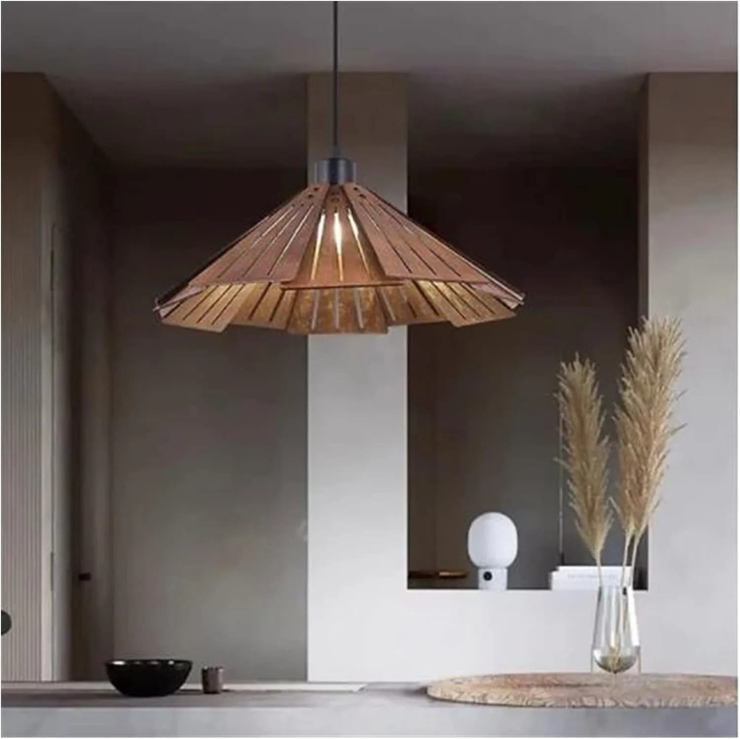 Lefa Scandinavian Natural Wood Flaps Pendant Light