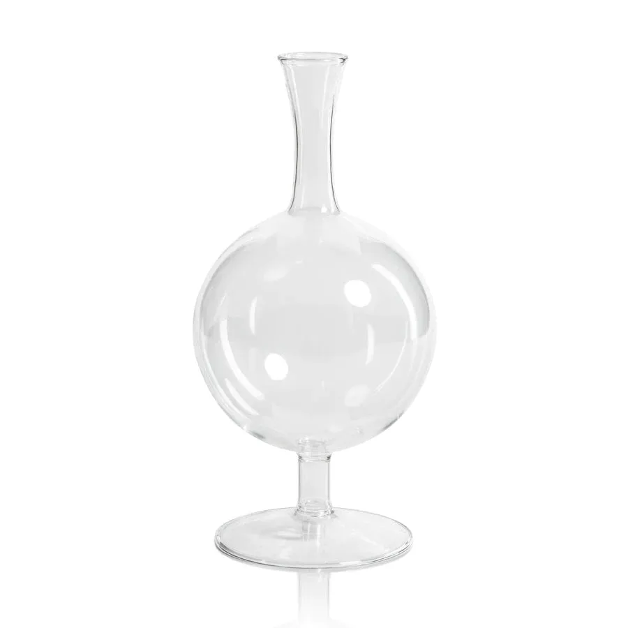 Lily Glass Footed Vases