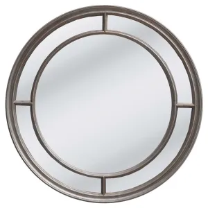 Lorenzo Exquisite Silver Country Chic Round Framed Mirror