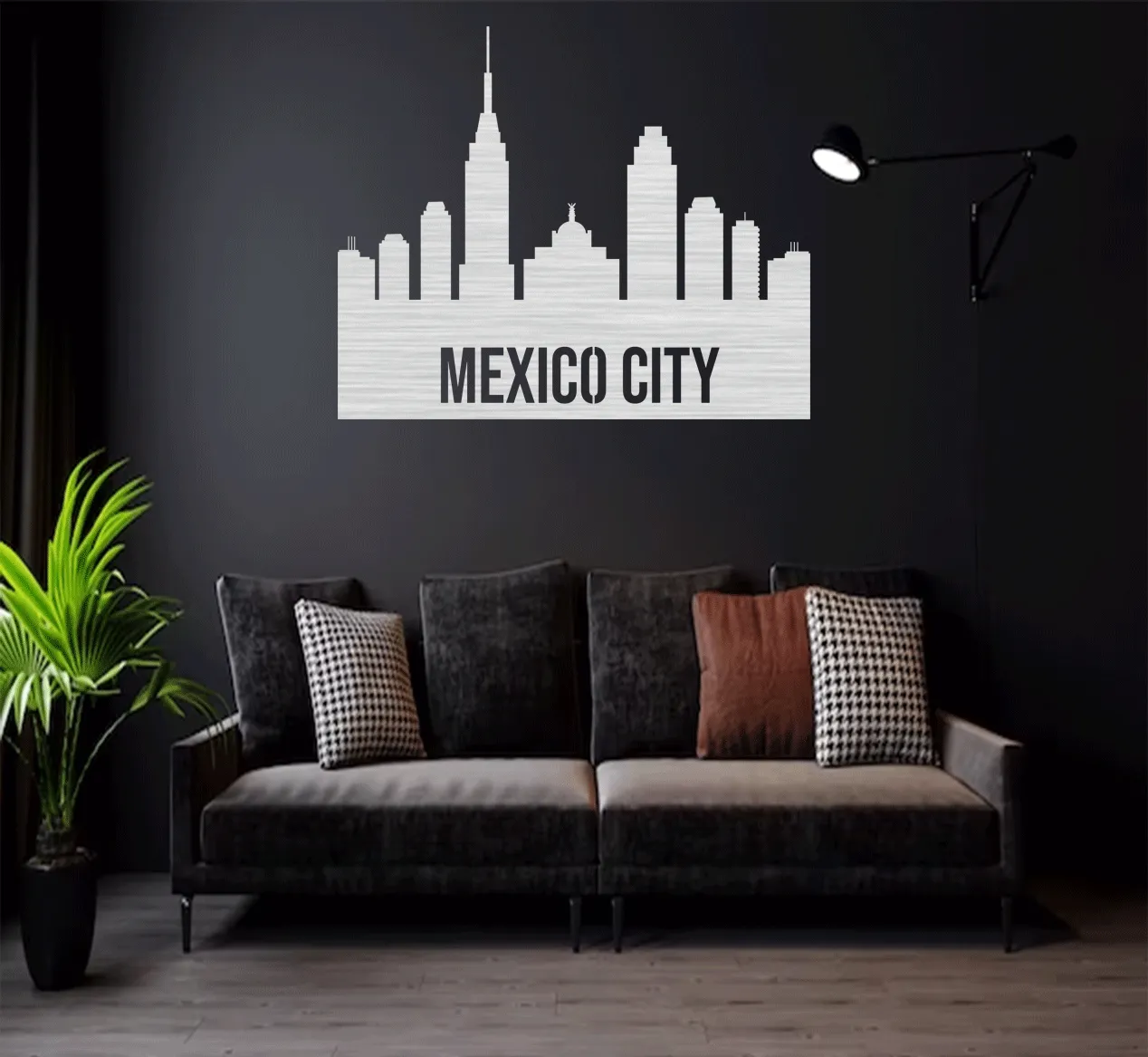 Mexico City Skyline - Metal Wall Art